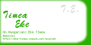 timea eke business card