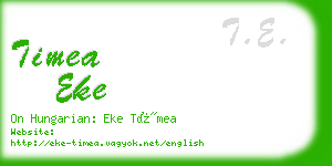 timea eke business card